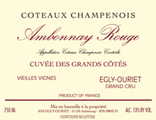 Load image into Gallery viewer, EGLY-OURIET Coteaux Champenois Ambonnay Grand Cru 'Cuvee des Grands Cotes' Rouge 2022  (750mL)