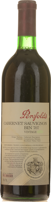 PENFOLDS South Australia 'Bin 707' Cabernet Sauvignon 1997
