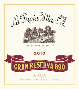 La RIOJA ALTA Rioja Gran Reserva '890' Seleccion Especial 2010 (750ml)