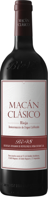 Bodegas BENJAMIN de ROTHSCHILD VEGA SICILIA Rioja Macán Clásico 2018 (750mL)