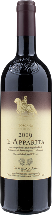 CASTELLO di AMA  Toscana IGT 'L'Apparita' 2019 (750mL)