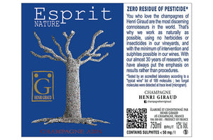 Champagne HENRI GIRAUD 'Esprit Nature' Brut NV (750mL)