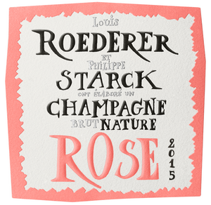 Champagne LOUIS ROEDERER 'Philippe Starck' Brut Nature Rose 2015 (750mL, with gift box)