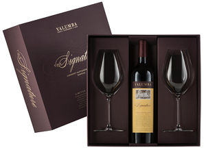 YALUMBA Barossa Valley 'The Signature' Cabernet Sauvignon / Shiraz 2014 Gift Set ( 1x 750mL with 2 x Riedel 'Veritas' New World Syrah Glasses)